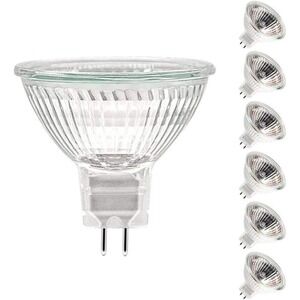 MR16 JCR Halogen Bulb 50 Watt 12‎ Volt 2700K Dimmable Light Bulbs 6-Pack